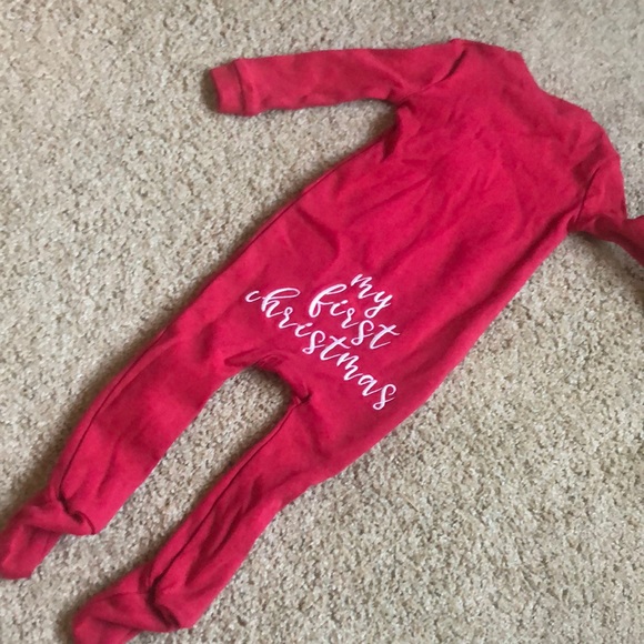 pottery barn my first christmas onesie